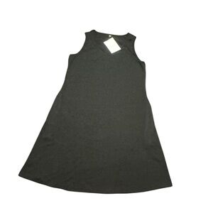 ETCYYNEW Black Sleeveless V Neck Casual Dress‎ New A-Line Tank
